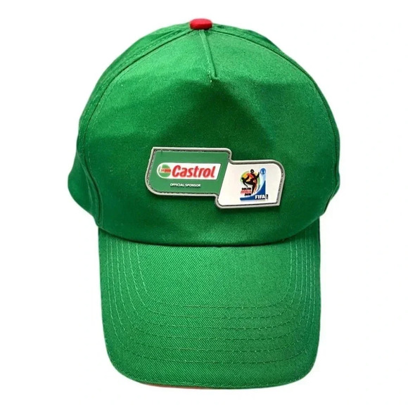 FIFA South Africa Baseball Cap  Castrol Green One-size Adult Hook Loop - Picture 1 of 7